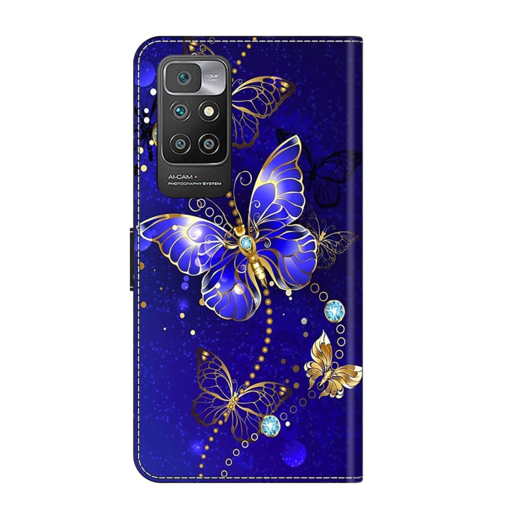 For Xiaomi Redmi 10 Crystal 3D Shockproof Protective Leather Phone Case(Diamond Butterfly)