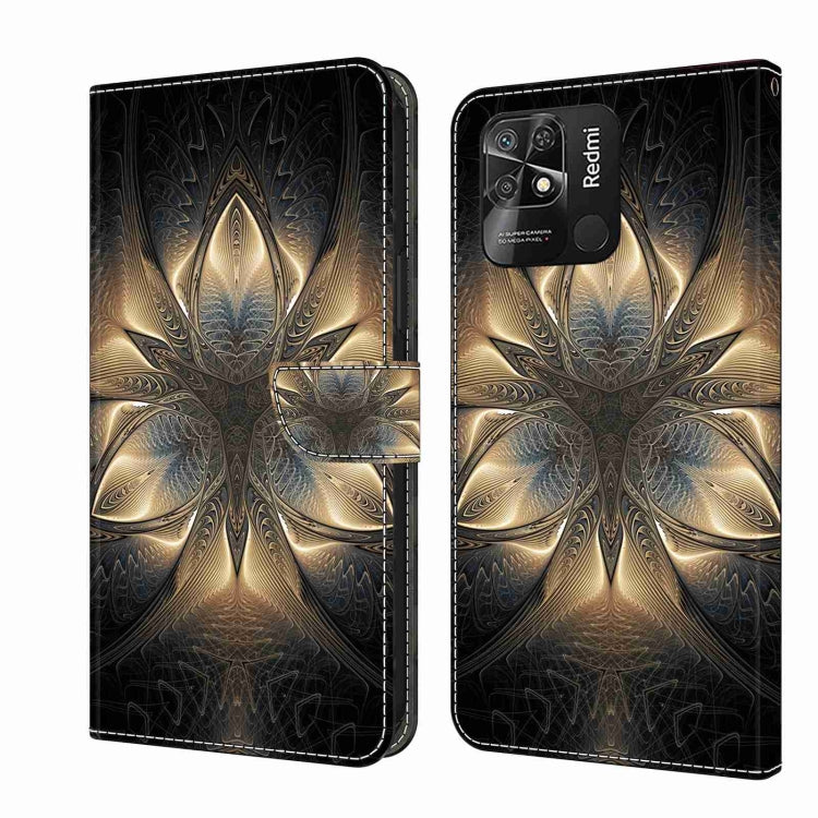 For Xiaomi Redmi 10C Crystal 3D Shockproof Protective Leather Phone Case(Luminous Building)