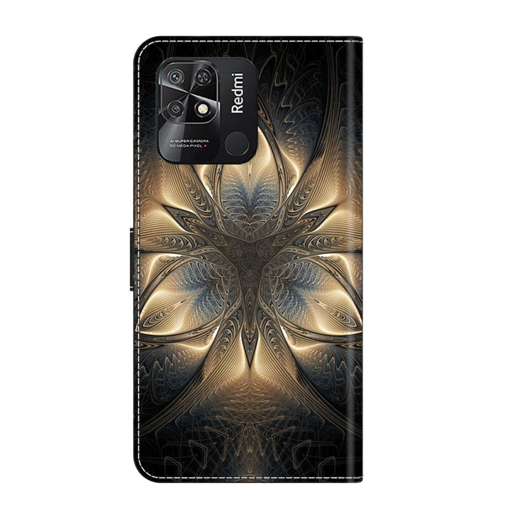 For Xiaomi Redmi 10C Crystal 3D Shockproof Protective Leather Phone Case(Luminous Building)