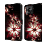 For Xiaomi Redmi 10C Crystal 3D Shockproof Protective Leather Phone Case(Fantastic Flower)