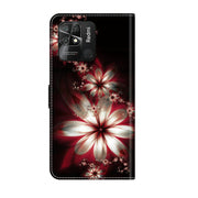 For Xiaomi Redmi 10C Crystal 3D Shockproof Protective Leather Phone Case(Fantastic Flower)