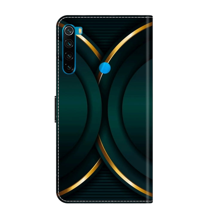 For Xiaomi Redmi Note 8 Crystal 3D Shockproof Protective Leather Phone Case(Gold Outline)