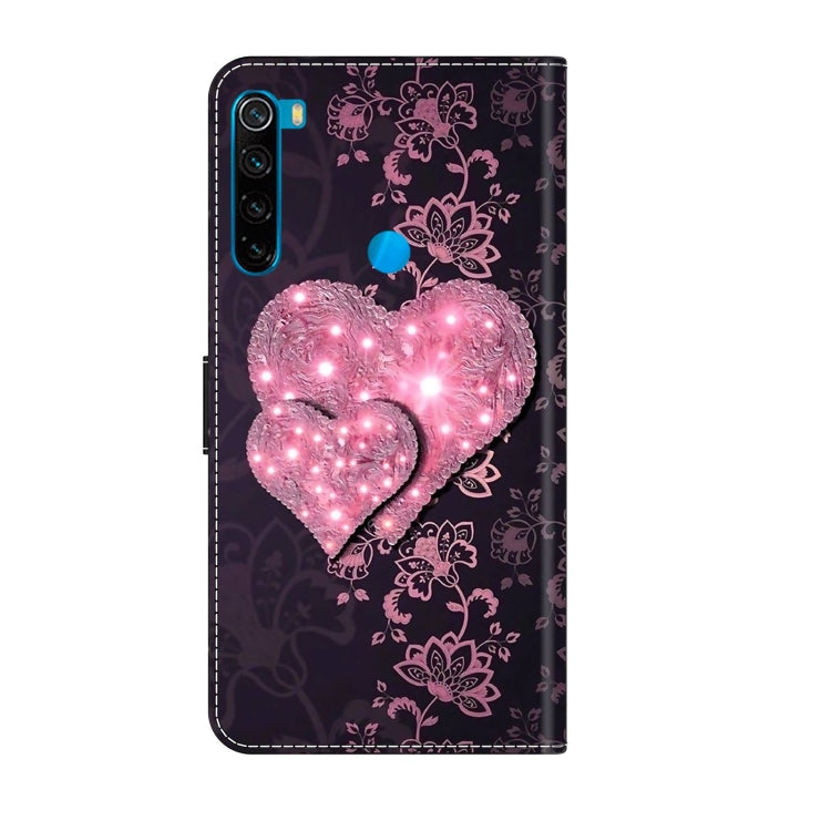 For Xiaomi Redmi Note 8 Crystal 3D Shockproof Protective Leather Phone Case(Lace Love)