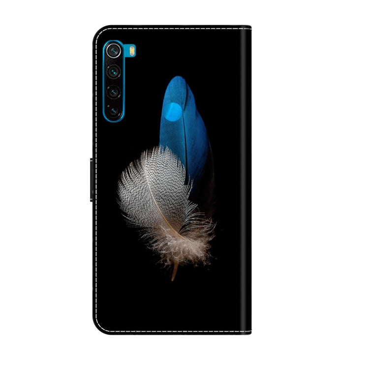 For Xiaomi Redmi Note 8 Crystal 3D Shockproof Protective Leather Phone Case(Two Branches)