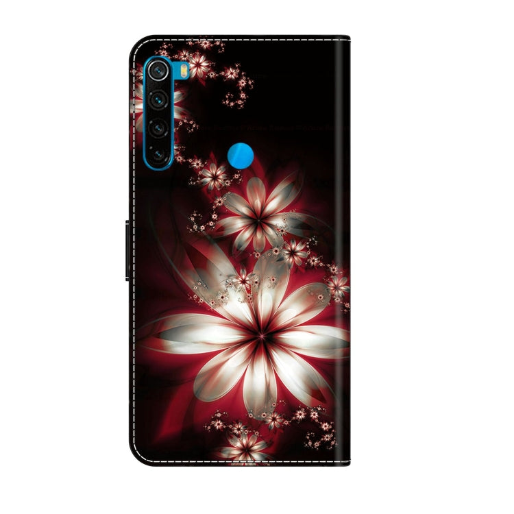 For Xiaomi Redmi Note 8 Crystal 3D Shockproof Protective Leather Phone Case(Fantastic Flower)