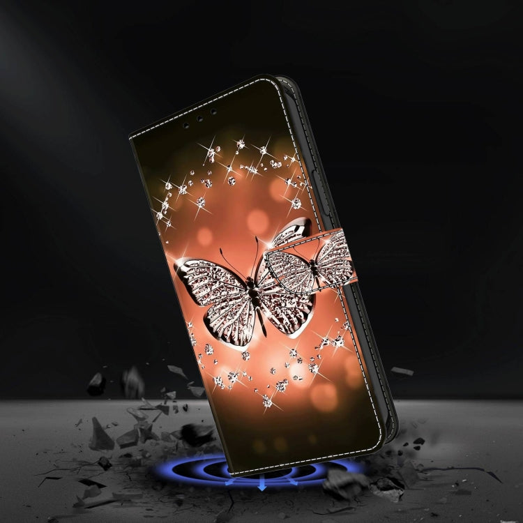 For Xiaomi Redmi Note 8 Crystal 3D Shockproof Protective Leather Phone Case(Crystal Butterfly)