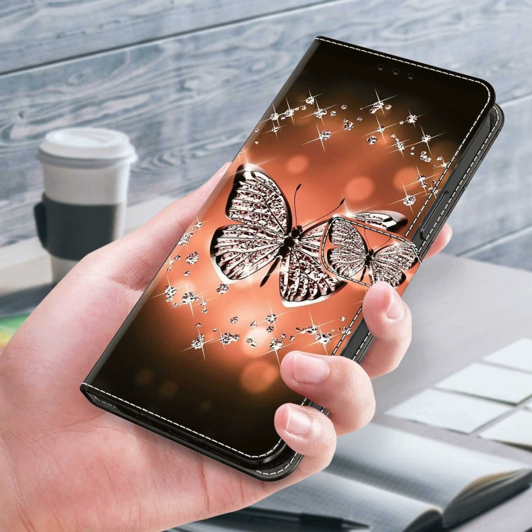 For Xiaomi Redmi Note 8 Crystal 3D Shockproof Protective Leather Phone Case(Crystal Butterfly)