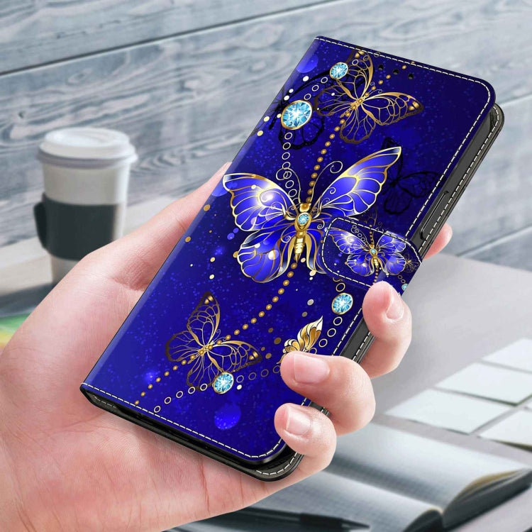 For Xiaomi Redmi Note 8 Crystal 3D Shockproof Protective Leather Phone Case(Diamond Butterfly)