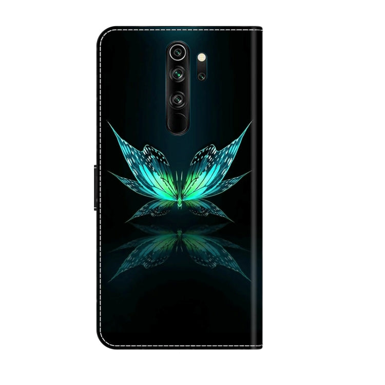 For Xiaomi Redmi Note 8 Pro Crystal 3D Shockproof Protective Leather Phone Case(Reflection Dutterfly)