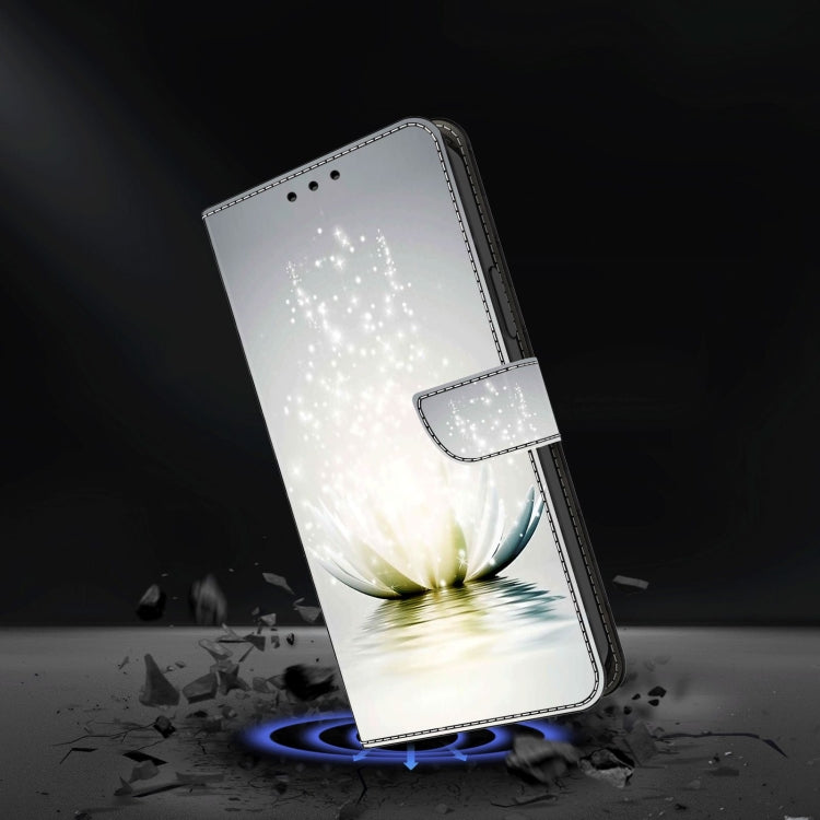 For Xiaomi Redmi Note 8 Pro Crystal 3D Shockproof Protective Leather Phone Case(Light Lotus)