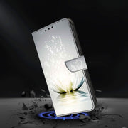 For Xiaomi Redmi Note 8 Pro Crystal 3D Shockproof Protective Leather Phone Case(Light Lotus)