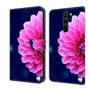 For Xiaomi Redmi Note 8 Pro Crystal 3D Shockproof Protective Leather Phone Case(Pink Petals)