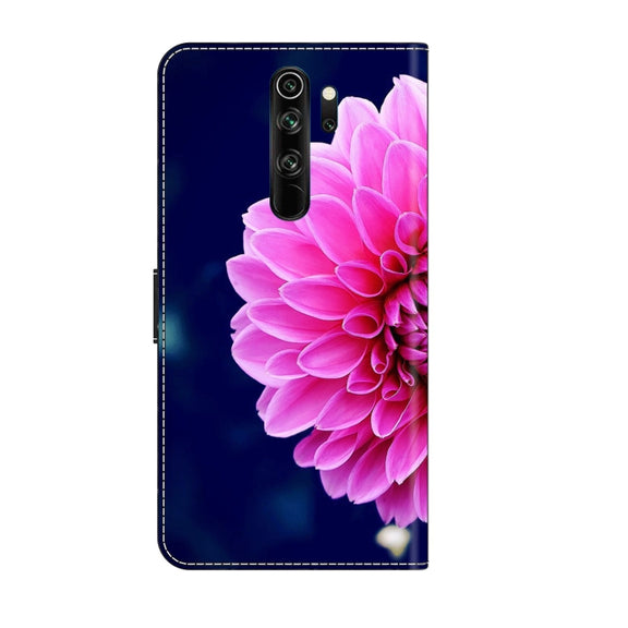 For Xiaomi Redmi Note 8 Pro Crystal 3D Shockproof Protective Leather Phone Case(Pink Petals)