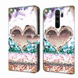 For Xiaomi Redmi Note 8 Pro Crystal 3D Shockproof Protective Leather Phone Case(Pink Diamond Heart) - free shipping - PMC TechLife - Order now!