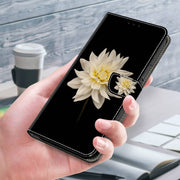 For Xiaomi Redmi Note 8 Pro Crystal 3D Shockproof Protective Leather Phone Case(White Flower)