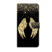 For Xiaomi Redmi Note 8 Pro Crystal 3D Shockproof Protective Leather Phone Case(Golden Wings)