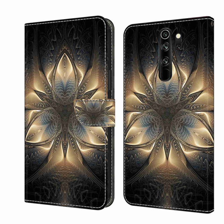 For Xiaomi Redmi Note 8 Pro Crystal 3D Shockproof Protective Leather Phone Case(Luminous Building)