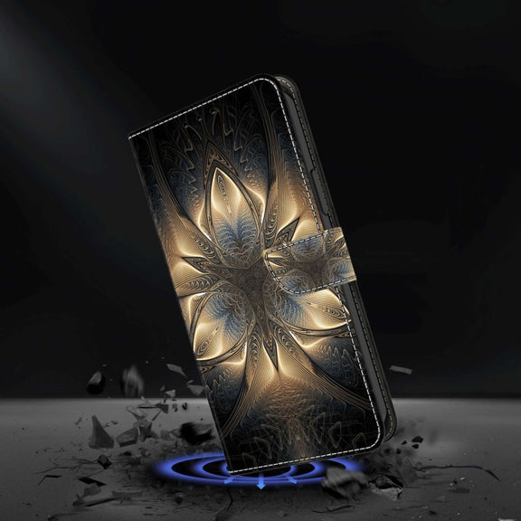 For Xiaomi Redmi Note 8 Pro Crystal 3D Shockproof Protective Leather Phone Case(Luminous Building)