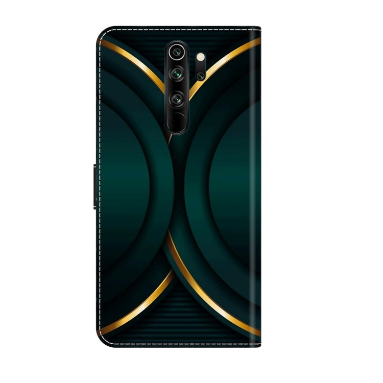 For Xiaomi Redmi Note 8 Pro Crystal 3D Shockproof Protective Leather Phone Case(Gold Outline)