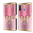 For Xiaomi Redmi Note 8T Crystal 3D Shockproof Protective Leather Phone Case(Pink Bottom Butterfly) - free shipping - PMC TechLife - Order now!