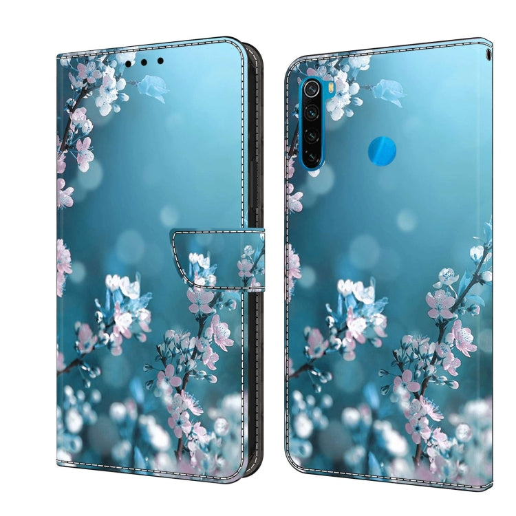 For Xiaomi Redmi Note 8T Crystal 3D Shockproof Protective Leather Phone Case(Plum Flower)