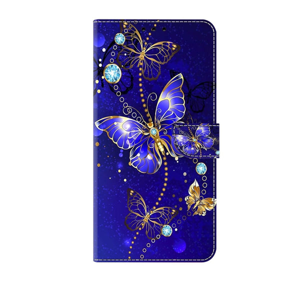 For Xiaomi Redmi Note 8T Crystal 3D Shockproof Protective Leather Phone Case(Diamond Butterfly)