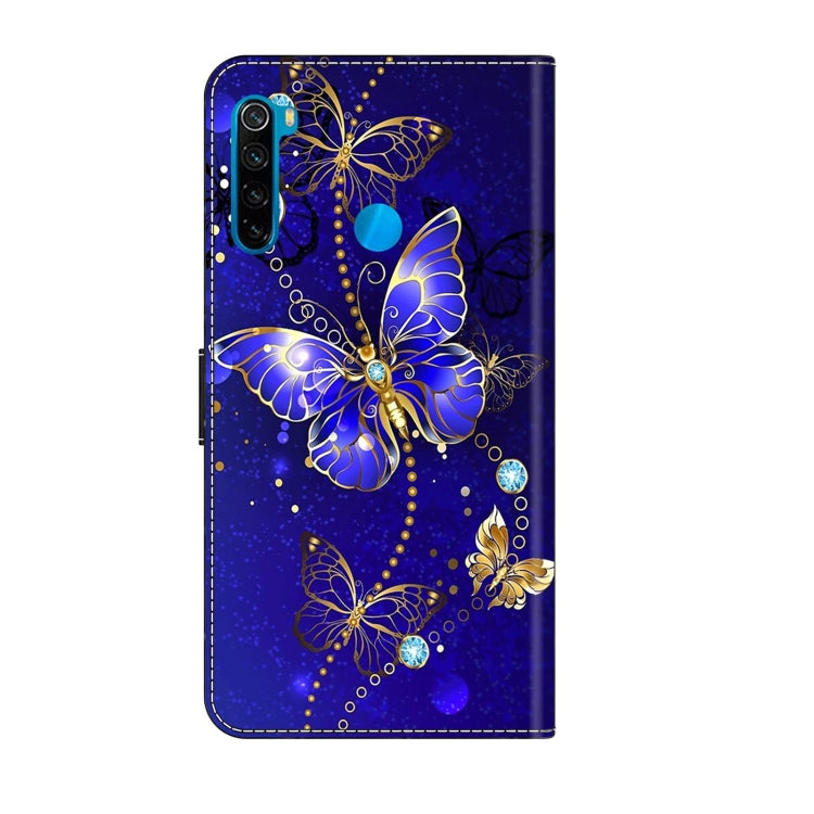 For Xiaomi Redmi Note 8T Crystal 3D Shockproof Protective Leather Phone Case(Diamond Butterfly)