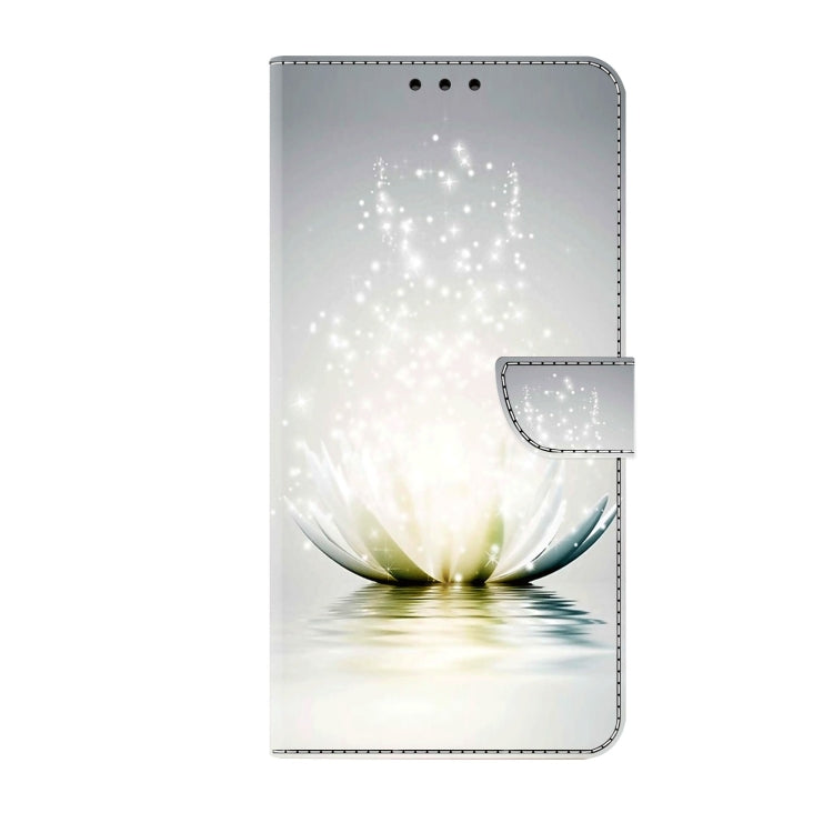 For Xiaomi Redmi Note 9 Crystal 3D Shockproof Protective Leather Phone Case(Light Lotus)