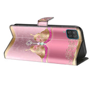 For Xiaomi Redmi Note 9 Crystal 3D Shockproof Protective Leather Phone Case(Pink Bottom Butterfly)