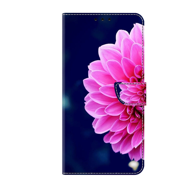 For Xiaomi Redmi Note 9 Crystal 3D Shockproof Protective Leather Phone Case(Pink Petals)