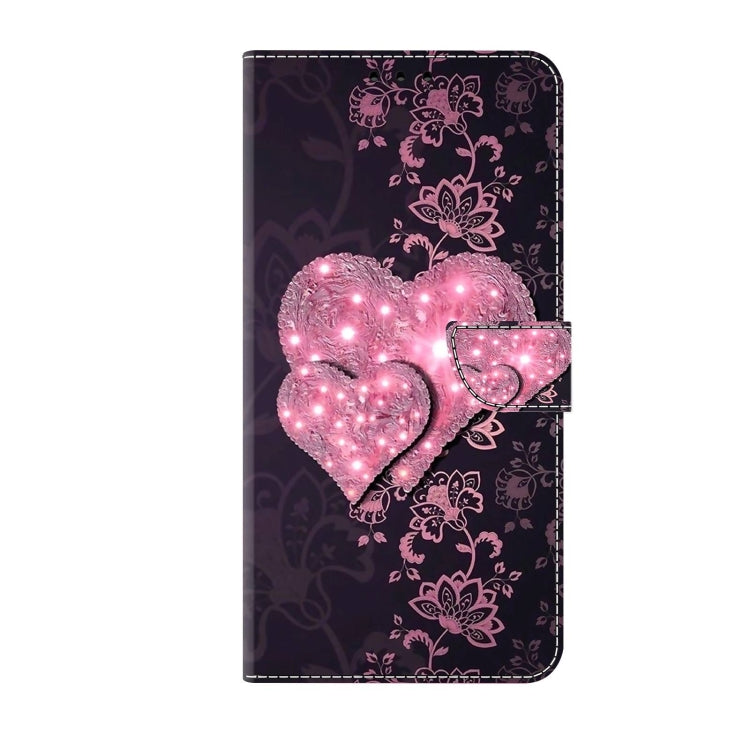For Xiaomi Redmi Note 9 Crystal 3D Shockproof Protective Leather Phone Case(Lace Love)