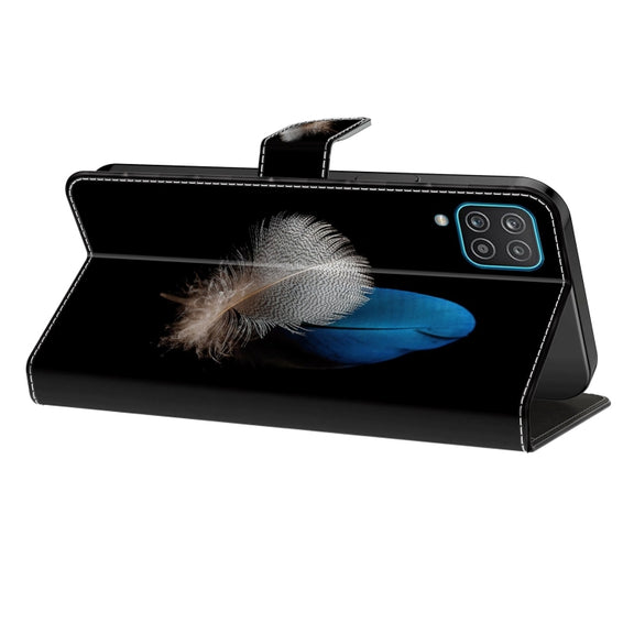 For Xiaomi Redmi Note 9 Crystal 3D Shockproof Protective Leather Phone Case(Two Branches)