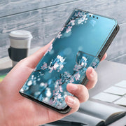 For Xiaomi Redmi Note 9 Crystal 3D Shockproof Protective Leather Phone Case(Plum Flower)