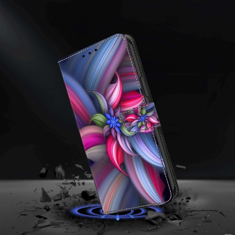 For Xiaomi Redmi Note 9 Crystal 3D Shockproof Protective Leather Phone Case(Colorful Flower)