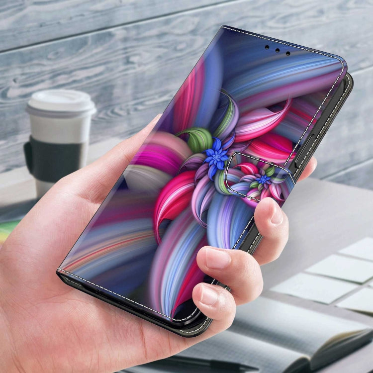 For Xiaomi Redmi Note 9 Crystal 3D Shockproof Protective Leather Phone Case(Colorful Flower)