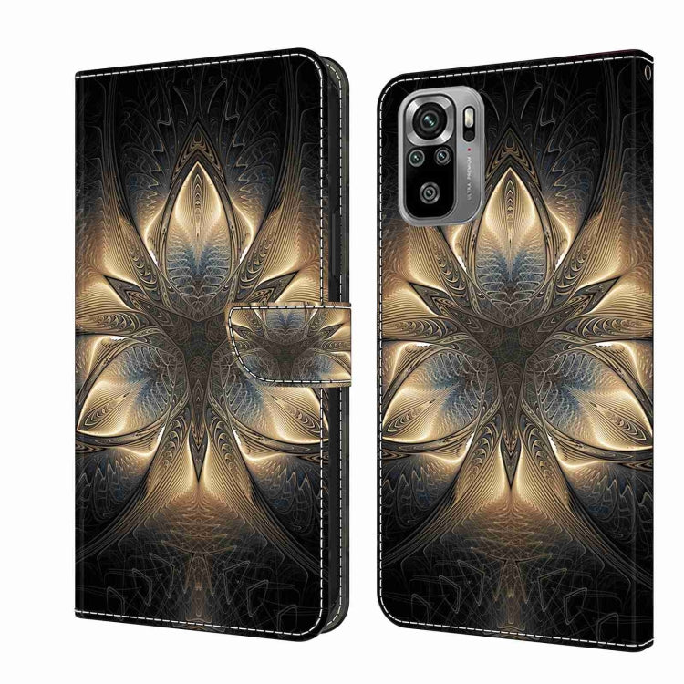 For Xiaomi Redmi Note 10 4G Crystal 3D Shockproof Protective Leather Phone Case(Luminous Building)