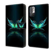 For Xiaomi Redmi Note 10 5G Crystal 3D Shockproof Protective Leather Phone Case(Reflection Dutterfly)
