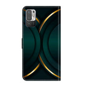 For Xiaomi Redmi Note 10 5G Crystal 3D Shockproof Protective Leather Phone Case(Gold Outline)