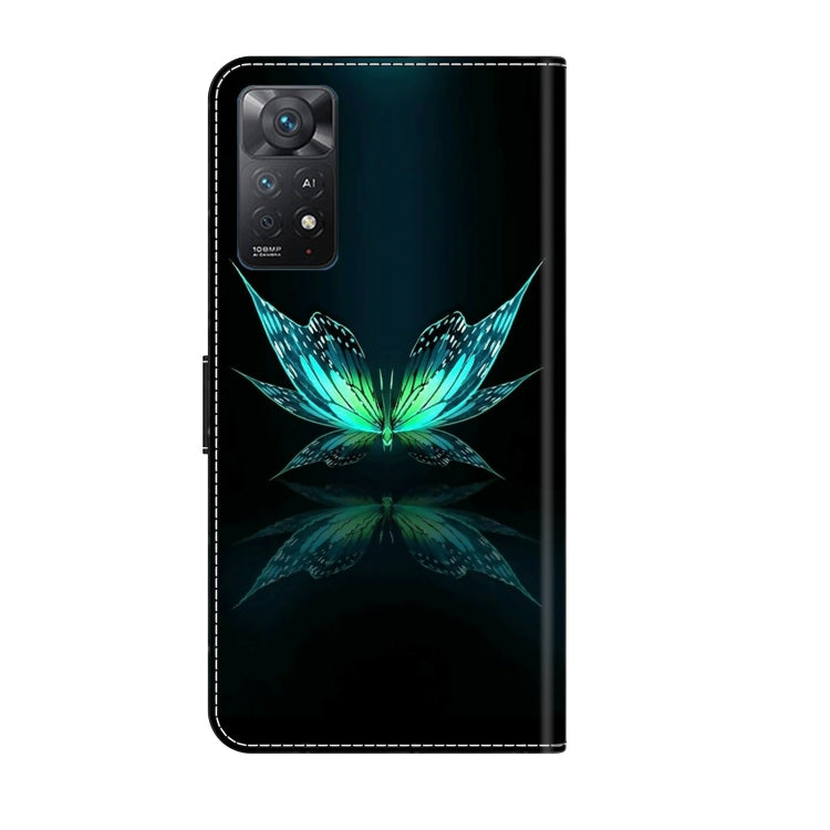For Xiaomi Redmi Note 11 Pro 5G / 4G Global Crystal 3D Shockproof Protective Leather Phone Case(Reflection Dutterfly)