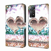 For Xiaomi Redmi Note 11 Pro 5G / 4G Global Crystal 3D Shockproof Protective Leather Phone Case(Pink Diamond Heart)
