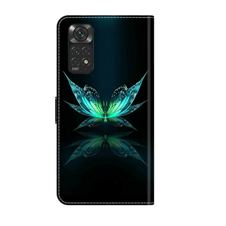 For Xiaomi Redmi Note 11 Global Crystal 3D Shockproof Protective Leather Phone Case(Reflection Dutterfly)