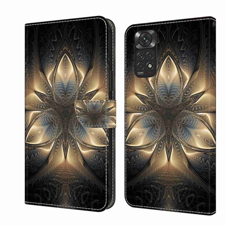 For Xiaomi Redmi Note 11 Global Crystal 3D Shockproof Protective Leather Phone Case(Luminous Building)