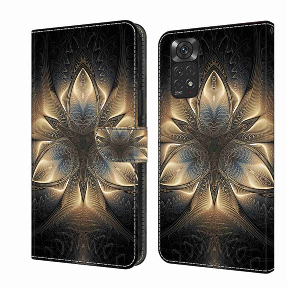 For Xiaomi Redmi Note 11 Global Crystal 3D Shockproof Protective Leather Phone Case(Luminous Building)