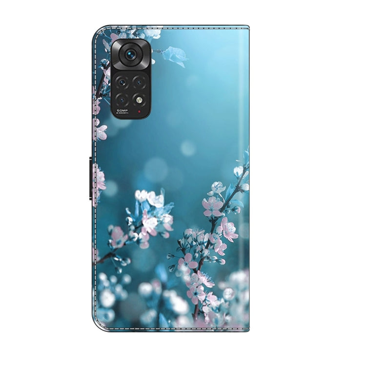For Xiaomi Redmi Note 11 Global Crystal 3D Shockproof Protective Leather Phone Case(Plum Flower)
