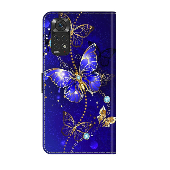For Xiaomi Redmi Note 11 Global Crystal 3D Shockproof Protective Leather Phone Case(Diamond Butterfly)