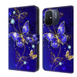 For Xiaomi Redmi 11A 4G / Redmi 12C Global Crystal 3D Shockproof Protective Leather Phone Case(Diamond Butterfly) - free shipping - PMC TechLife - Order now!