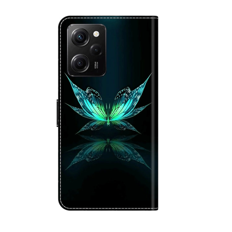 For Xiaomi Redmi Note 12 Pro Global Crystal 3D Shockproof Protective Leather Phone Case(Reflection Dutterfly)