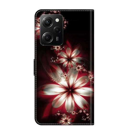 For Xiaomi Redmi Note 12 Pro Global Crystal 3D Shockproof Protective Leather Phone Case(Fantastic Flower)