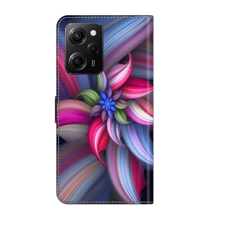 For Xiaomi Redmi Note 12 Pro Global Crystal 3D Shockproof Protective Leather Phone Case(Colorful Flower)