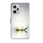 For Xiaomi Redmi Note 12 Pro+ Crystal 3D Shockproof Protective Leather Phone Case(Light Lotus)